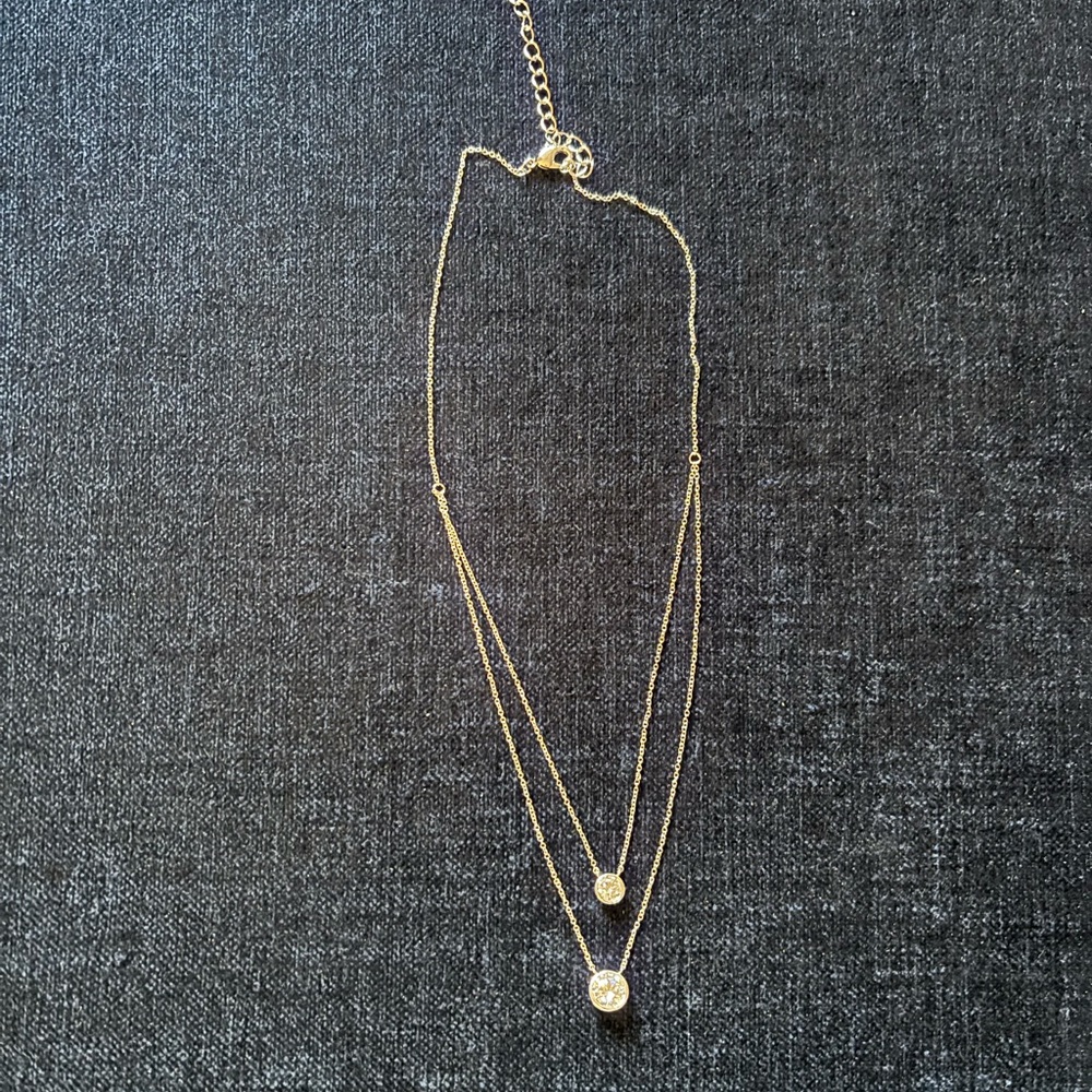 Jennifer Miller Double Solitaire Layered Necklace